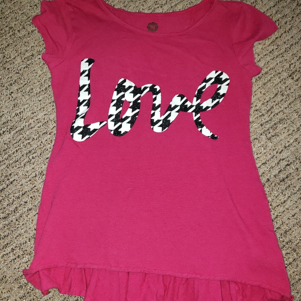Girls top with flutter back